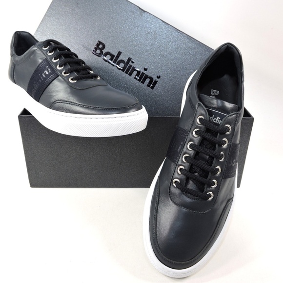 BALDININI ?? MEN\'S BLUE SOFT LEATHER COMFORT FASHION SNEAKERS main image 5